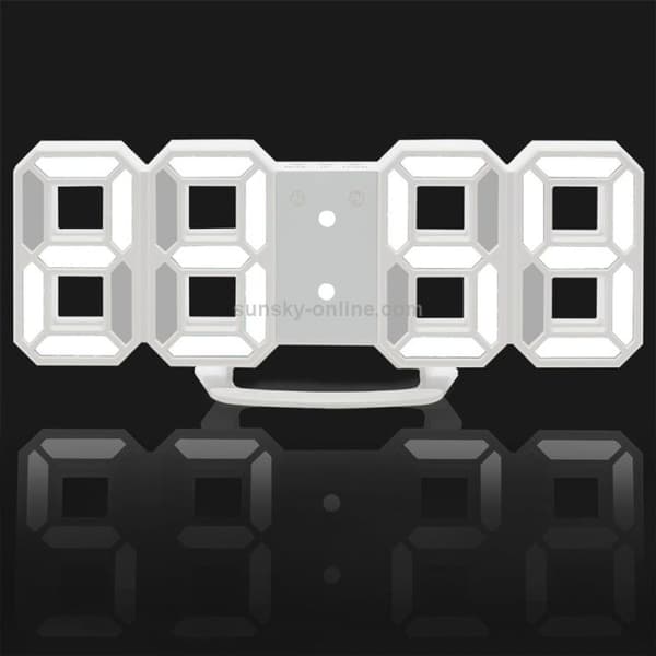 Multifunktionel stor 3D LED digital vægur vækkeur med display DC 5V CE-certifikat