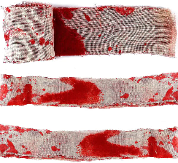 Halloween Horror Bandage Pack, 1 stk. Blodig Spøgelseshus Krybende Gaze
