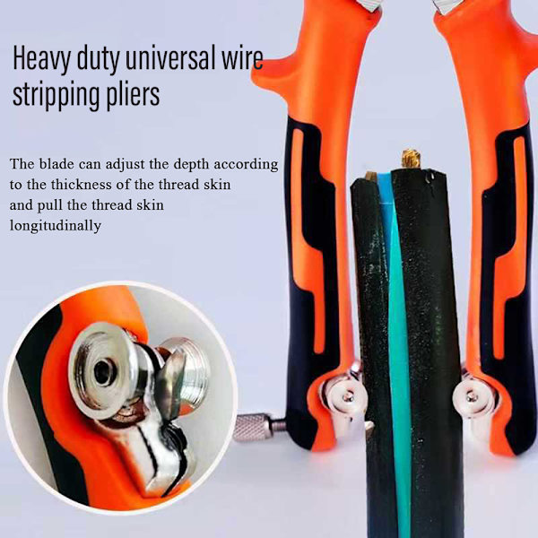 Heavy Duty Cable Cutter Adjustable Multi-function Wire Stripping Tool for Wire Repair Tongs tongs