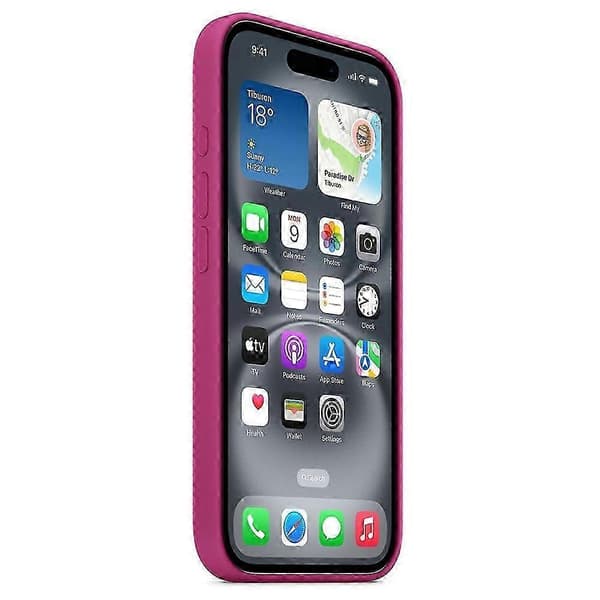 Cover til iPhone 16 Pro med MagSafe Flydende Silikone Telefon Bagside med Induktions Popover-funktion-d8km_bs8z Rose Rose