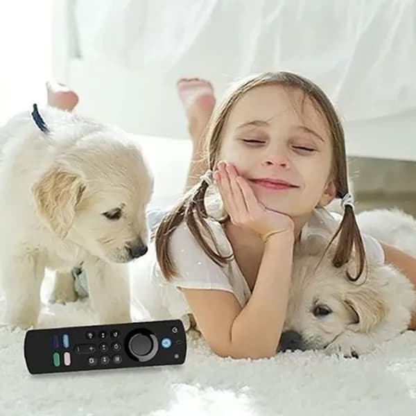 Fjernkontrollbeskyttelse Universelt Støtsikkert Mykt Silikondeksel for Amazon Voice Remote 3. generasjon