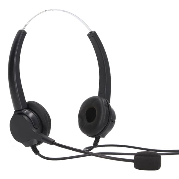Call Center Headset Justerbart Kablet Støjreducerende Kundeservice Headset til RJ9 Headset-interface