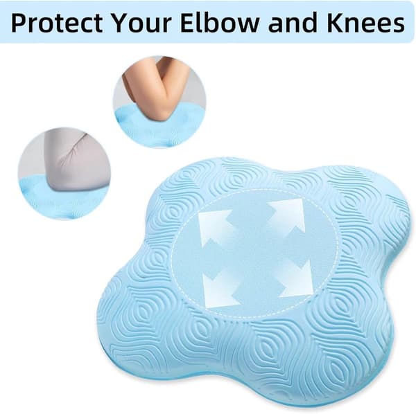 Thickened Yoga Knee Pads, Blue, 2-Pack, Support Cushion for Joints and Elbows