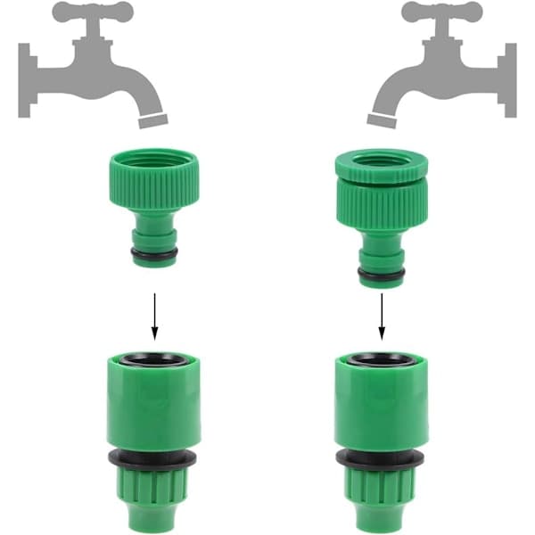 3-delad snabbkoppling slangadapter 8mm ID slang