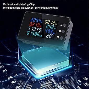 AC Voltage Current Meter Digital Display Voltmeter High Accuracy Power Consumption Meter 50-300V 0-20A KWS-AC301L