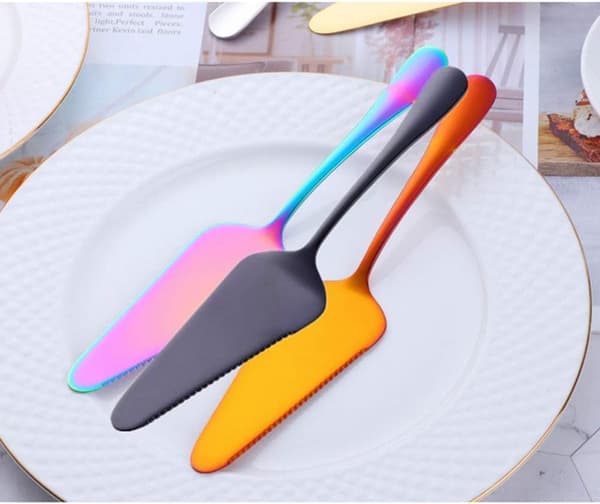 Stainless Steel Pie Server, Pizza Spatula, Pie and Cake Divider, Black