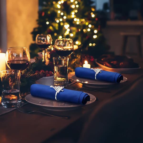 Sæt med 12 juletræsservietringe, juleservietringholder B