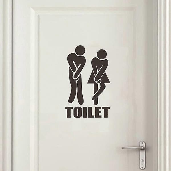 WC-kyltti, oven seinätarra, vedenpitävä seinämaalaus, kodinsisustus