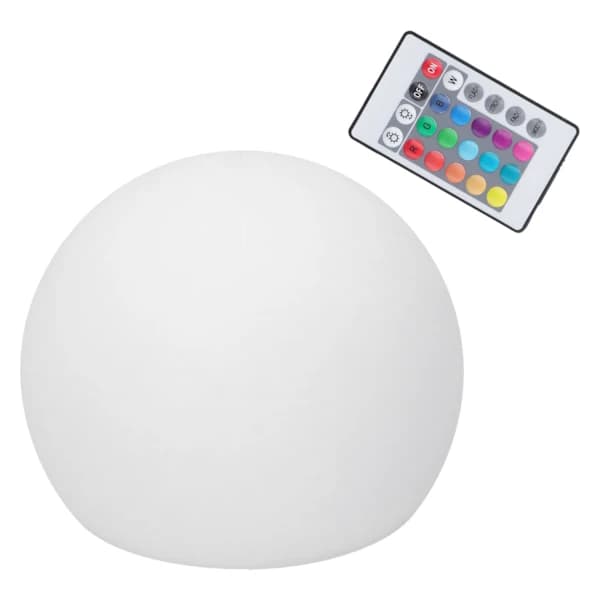 LED Ball Lamp RGBW Globe Lamp Night Light with 16 Colors Dimmable 4 Modes 24 Button Remote Control 12x12cm
