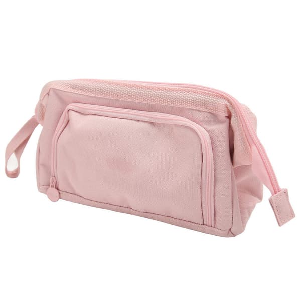 Pencil Case Double Layer Large Capacity Zipper Polyester Portable Big Pencil Pouch for Students School Office