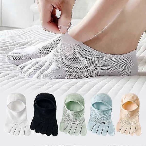 Bomulds tåsokker til kvinder, sommer, bløde, åndbare, usynlige sokker, tynde bådsokker 1/ gul, One size