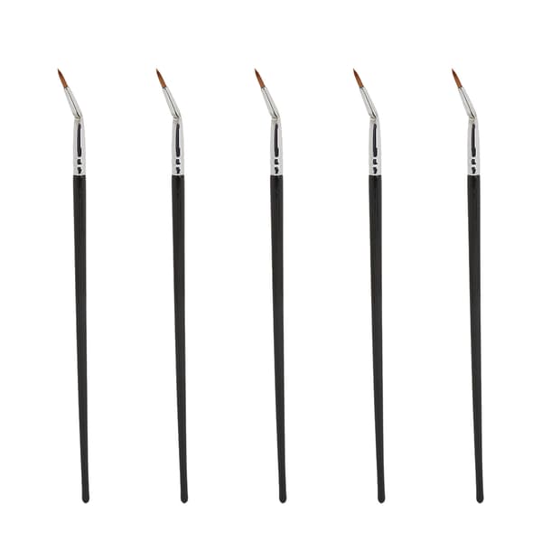 5 stk. buede eyelinerbørster, multifunktionelle makeupbørster, vinklede eyelinerbørster, kosmetisk værktøj til concealer