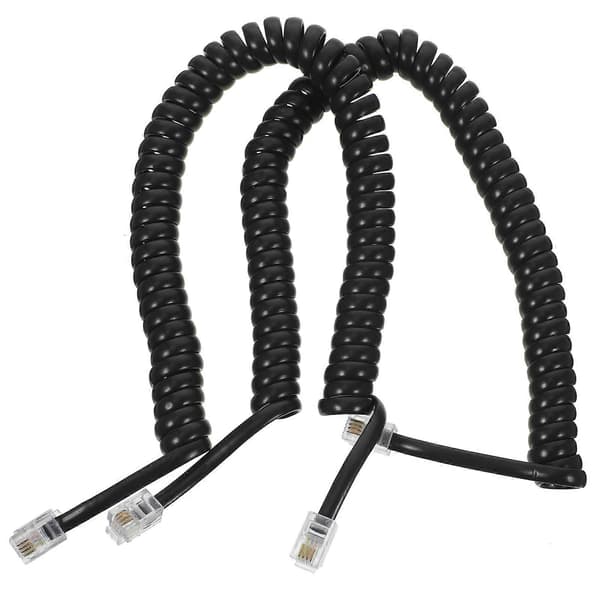 2 stk. telefonledninger, håndsætledninger, spiralkabel til håndsæt