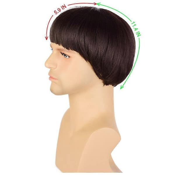 Kort Sopp Peruk for Menn - Syntetisk 60-talls Page Peruk for Anime