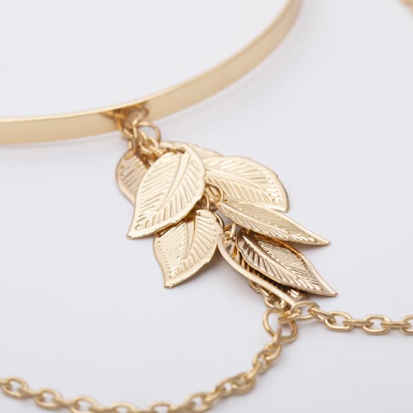 Boho Arm Armbånd med Utformet Bladdesign Arm Smykker