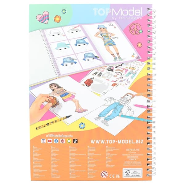 TOPModel Designbok med fargeblyanter
