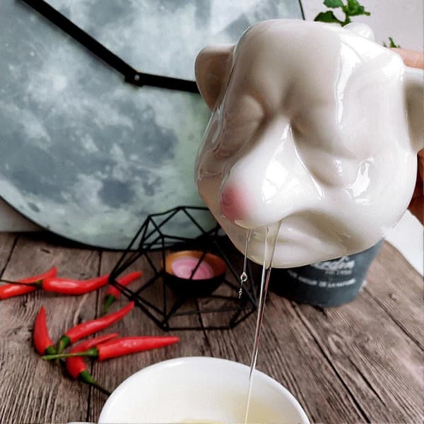 Egg Separator with Runny Nose, Practical Ceramic Egg Yolk Separator, Baking Aid KAESI