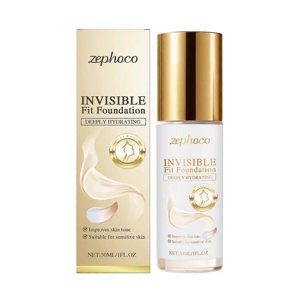 Zephoco Two-in-one Color Changing Foundation Moisturizing, Smudge-proof, Matte, Natural, Daily Coverage Foundation
