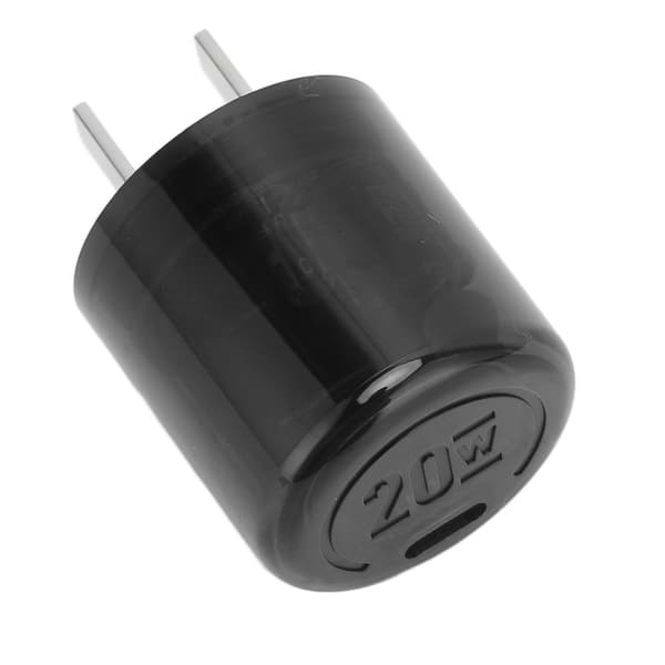 20W hurtigoplader PC gennemsigtig USB C-interface vægoplader mobiltilbehør til iPhone 13 12 11 US-stik 100-240V sort