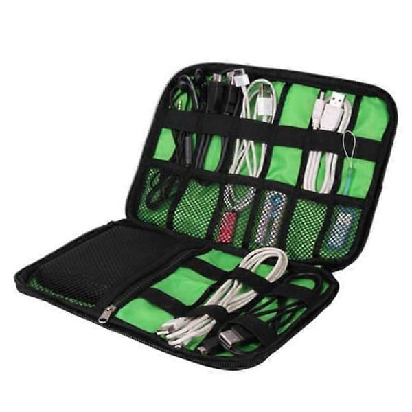 Rejse USB-drev Kabel Høretelefon Organizer Taske Etui Digital Opbevaringspose