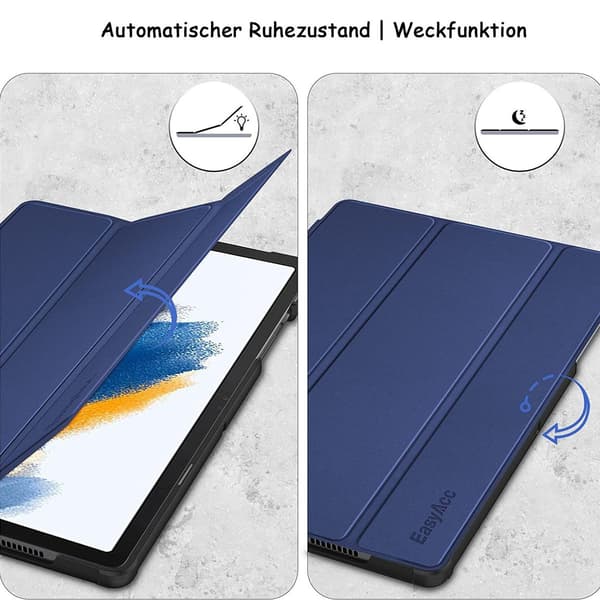 Etui til Samsung Galaxy Tab A8 2021, ultratynt PU-skinn med stativfunksjon