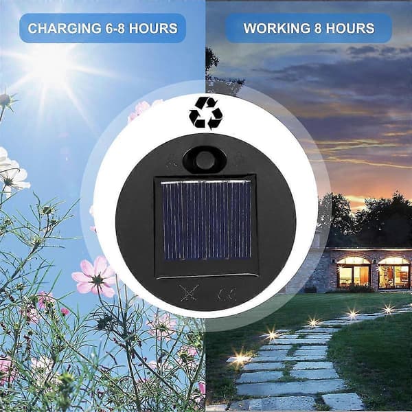 5-pack Solar Lantern Replacement Tops (Upper Size 7 cm, Lower Size 6 cm), 7 Warm White LED Waterproof