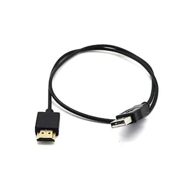 1 x HDMI til USB-kabel, USB til HDMI hann strømkabel, rent kobber 0.5M