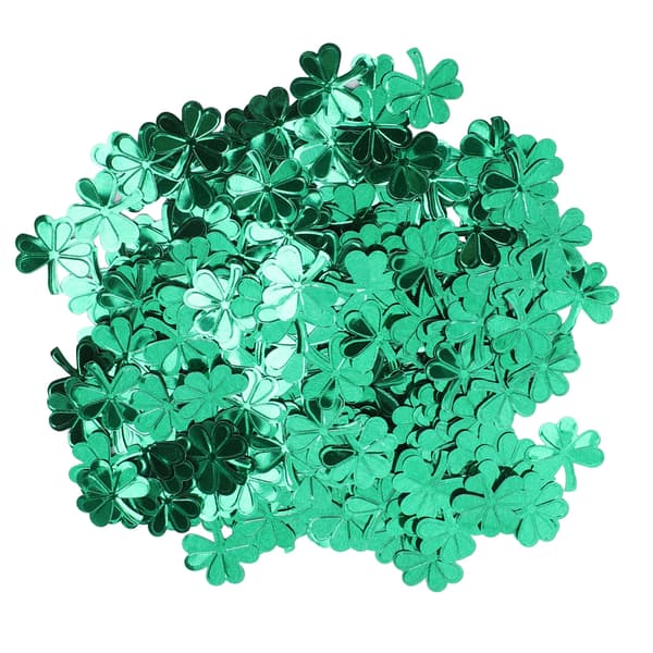 Kløverpaljetter Dekorative Glitrende Shamrock Konfetti Håndverk Feriegavedekorasjon