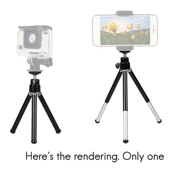 Portable Mini Tripod Lightweight Aluminum Alloy Adjustable Mini Tripod for Camera Projector Black