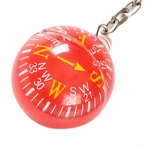 Robust Small Compass Keychain with Floating Dial for High-Performance Direction in Outdoor Activities and Daily Use White White White