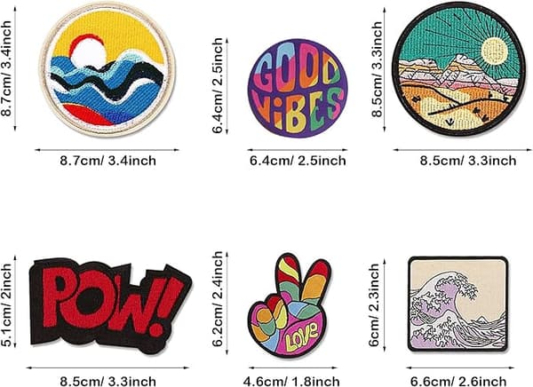 #Embroidered Iron-on Patch 20 PCS Mixed Space Cherry Bottle Patch Sticker Iron-on Appliques or Sew-on Badge for Clothes T-shirt Jeans Jacket#