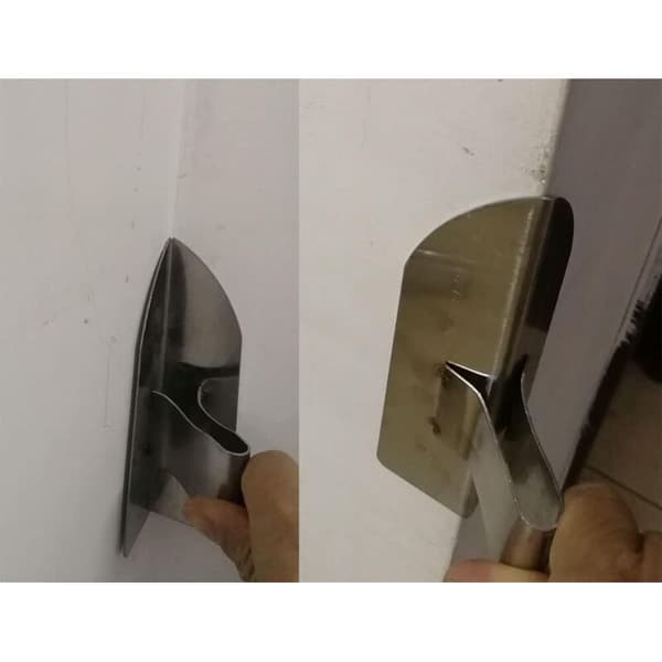 Indvendig/udvendig 90° hjørnespartel i rustfrit stål – til gipsplader, beton og puds (2 dele, 1.57\"x5.7\")