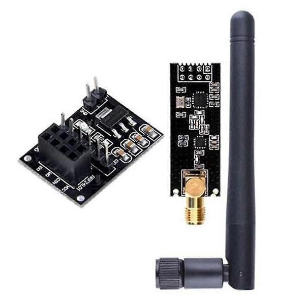 Trådløs Transceiver Modtager Nrf24l01+pa+lna Rf Modul Med Antenne + Nrf24l01 Adapter + Nano V3.0