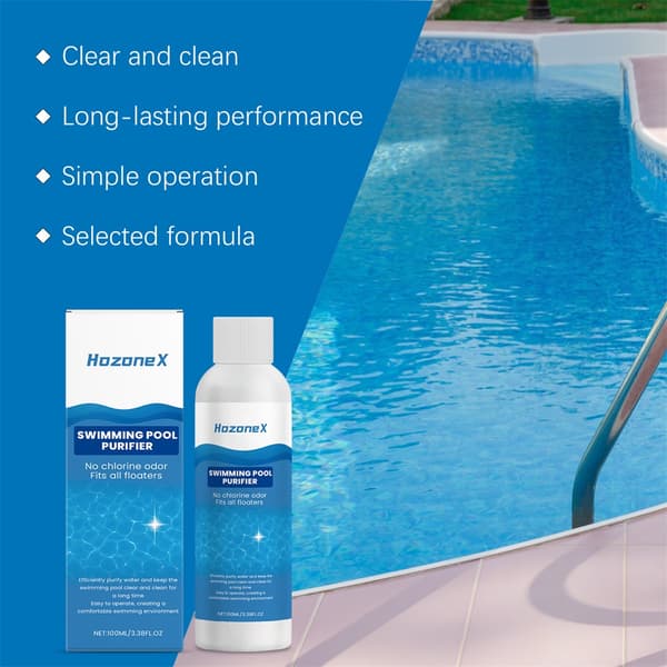 100 ml Fast-Acting Odorless Pool Purifier Liquid, Easy and Safe Water Clarifier 3pcs 3pcs