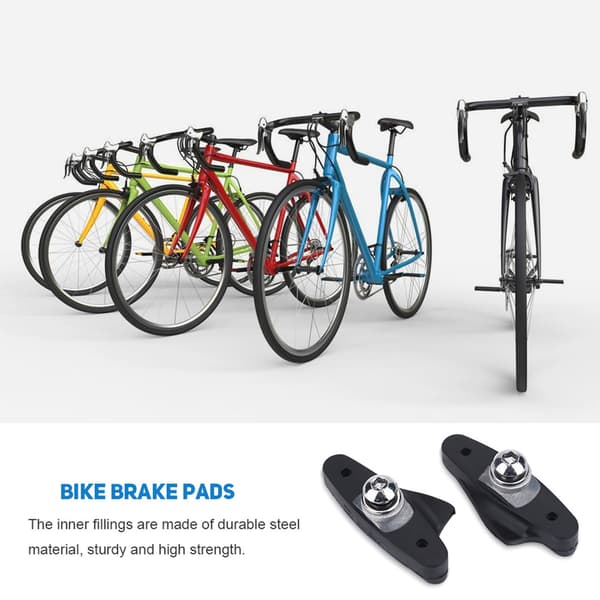 1 Pair Durable Rubber Brake Pads for Road Bikes with Fixed Gear Bicycle Accessories