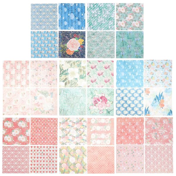32 Ark Decoupage Papir til Håndværk DIY Scrapbog Papir Scrapbooking Tilbehør