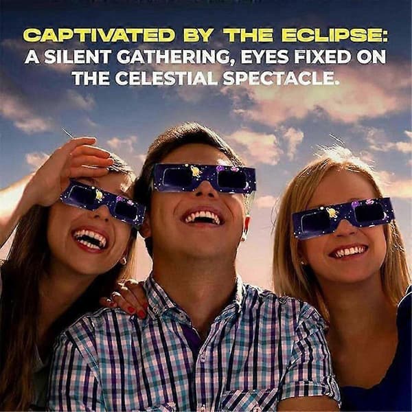 6-pakning Papir Solformørkelsesbriller Eclipse Shade for Direkte Solvisning Sikre Briller for Direkte Sol