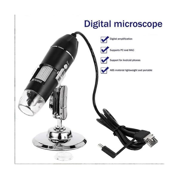 1600X Digital Microscope Camera 3-in-1 USB Portable Electronic Microscope for Soldering LED Magnifier for C
