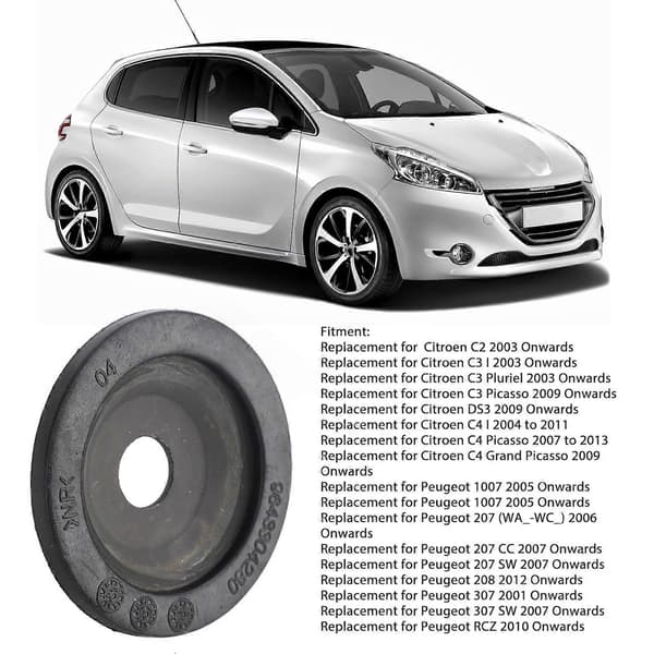 FEBI Spring Plate 503375 Robust Reliable Noise Reduction Front Spring Plate Cover Replacement for Peugeot 208