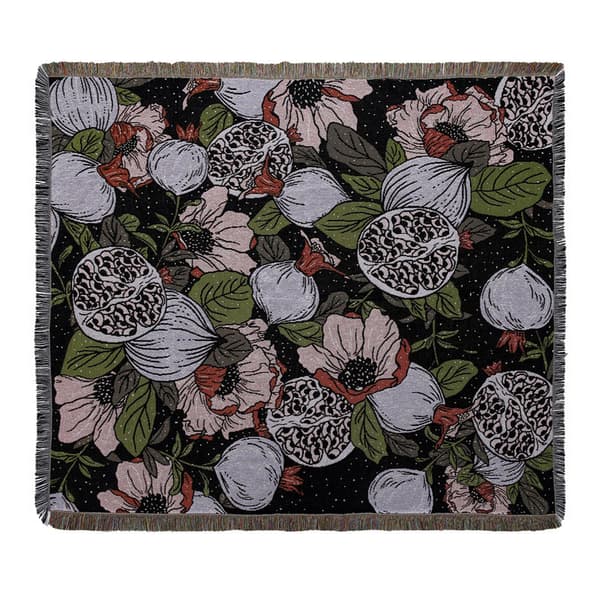 1 pc 160x130cm knitted throw blanket decorated with fringes Bo