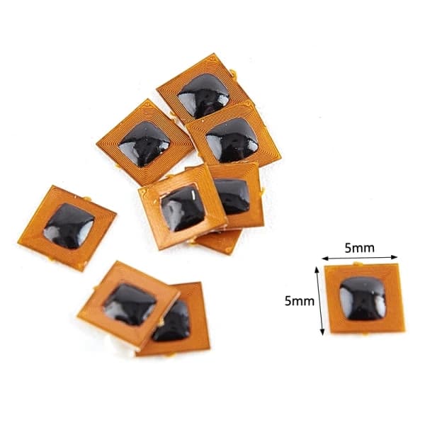 5 kpl Ohjelmoitava 5*5 mm Micro FPC NFC Ntag213 RFID Tag -tarra muu koko