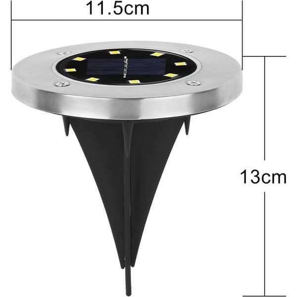 Solcellelamper til haven solcellelygte varm hvid med 8 LED'er udendørs LED-gadelampe IP65 8 stk. solcelleudendørsbelysning