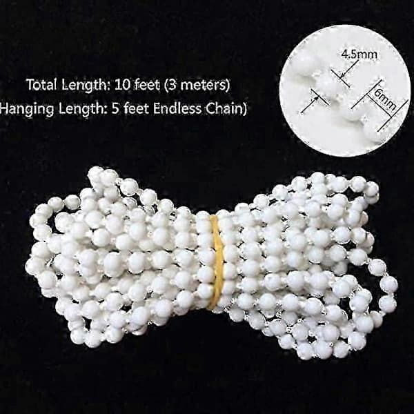 Roller Blind Repair Kit with Metal Brackets and Beaded Chain for Window Shades DIY Replacement 30mm