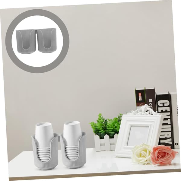 Grå Koppholder Bar Organizer Kopptilbehør Organizer Skrivebord Koppholder Husholdnings Koppholder