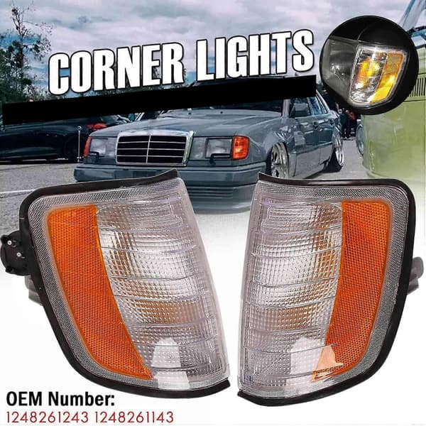 Car Corner Lamp Front Turn Signal Indicator Light For E Class W124 -1996 1248261243 1248261143-FF-