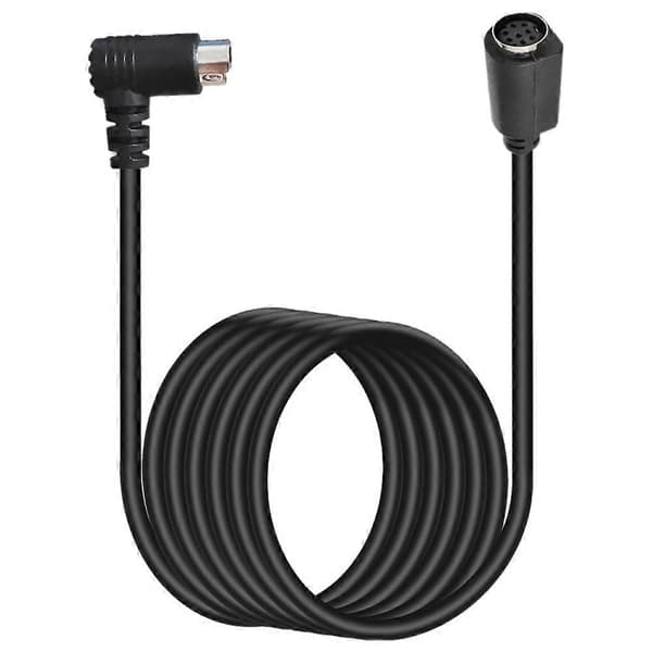 0,5 m DIN 8-bens han til hun S-videokabel vinklet stik lyd- og videokabel til set-top-boks - Sort