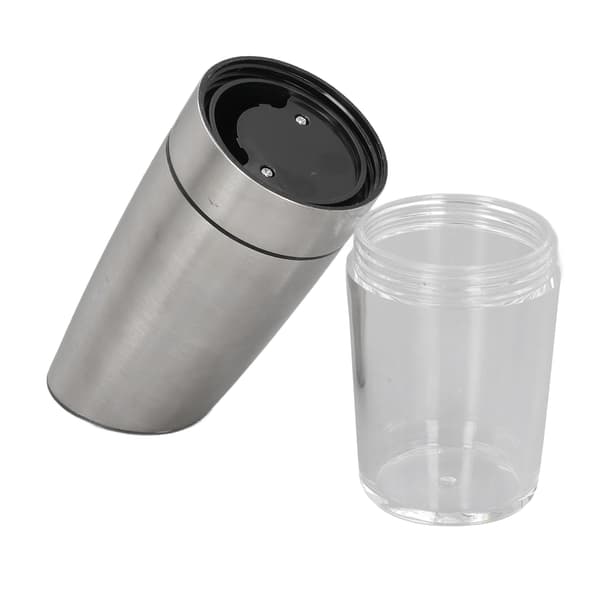 Salt and Pepper Grinder Electric Stainless Steel Gravity Sensor Adjustable Automatic Pepper Mill for Pepper Vanilla Silver