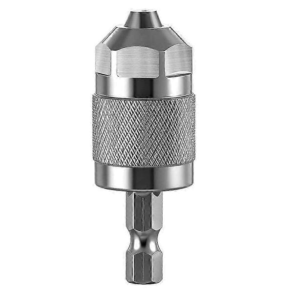 Drill Chuck Adapter Quick Change Pneumatic Drill Chuck 3-Jaw Hex Shank Chuck Professional Converter Hex Shank Silver Silver