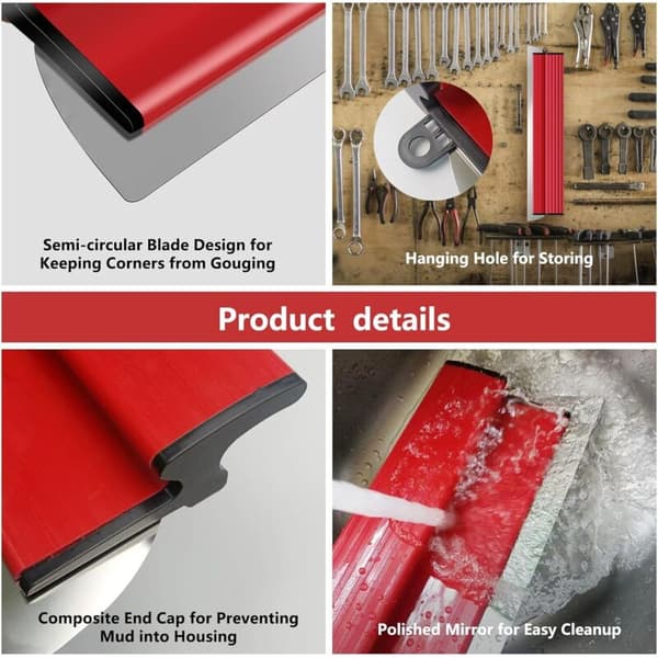 16 inch/40 cm Surface Spatula, Stainless Steel Blade Spatula Tool for Large Work Surface, Wall Decoration, Construction Tool