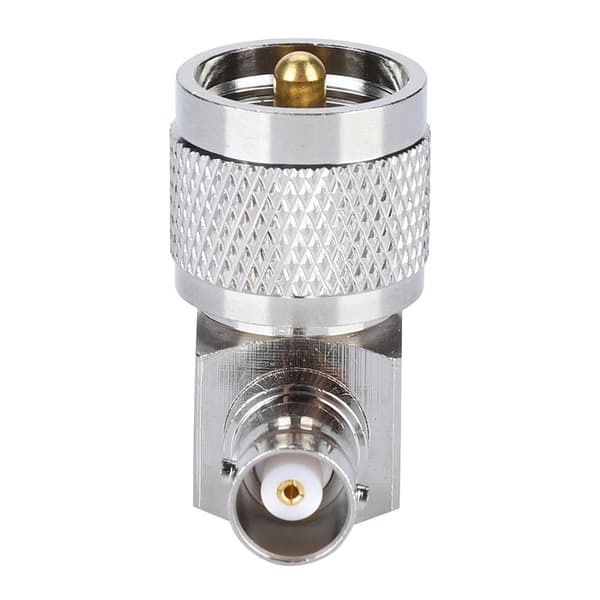 1 stk UHF PL-259 Han til BNC Hun Retvinklet Adapter RF Koaksialadapterstik